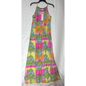 Jude Connally Mia Halter Neck Sleeveless Empire Waist Maxi A-Line Dress in XL